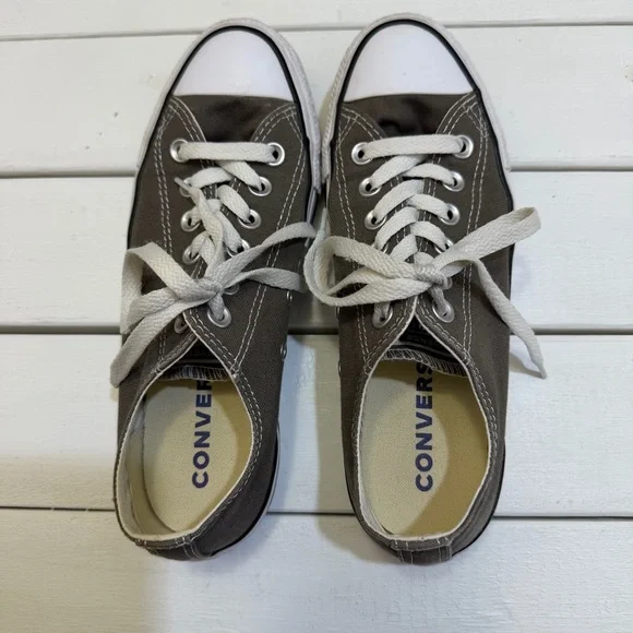 Converse All Star Chuck Taylor Low Charcoal Canvas Sneaker Mens 5 Women’s 7 - Picture 7 of 10